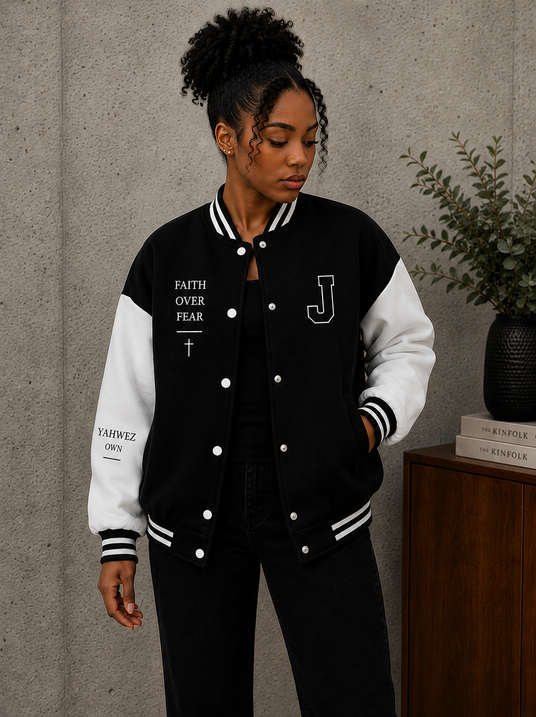 Faith Over Fear Baseball Jacket